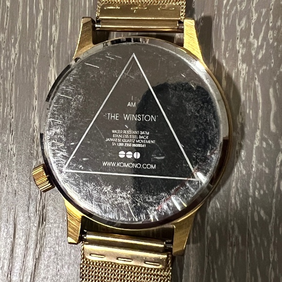 KIMONO Winston men's watch with gold metal band - Picture 4 of 5